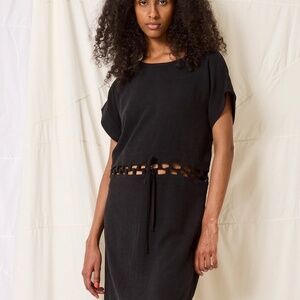 Cokluch Black Dress with waist detail